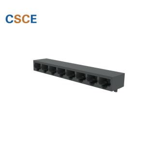 Round Pin Tab Up 8 PortRJ45 Modular Jack 5921 Series Customized Color