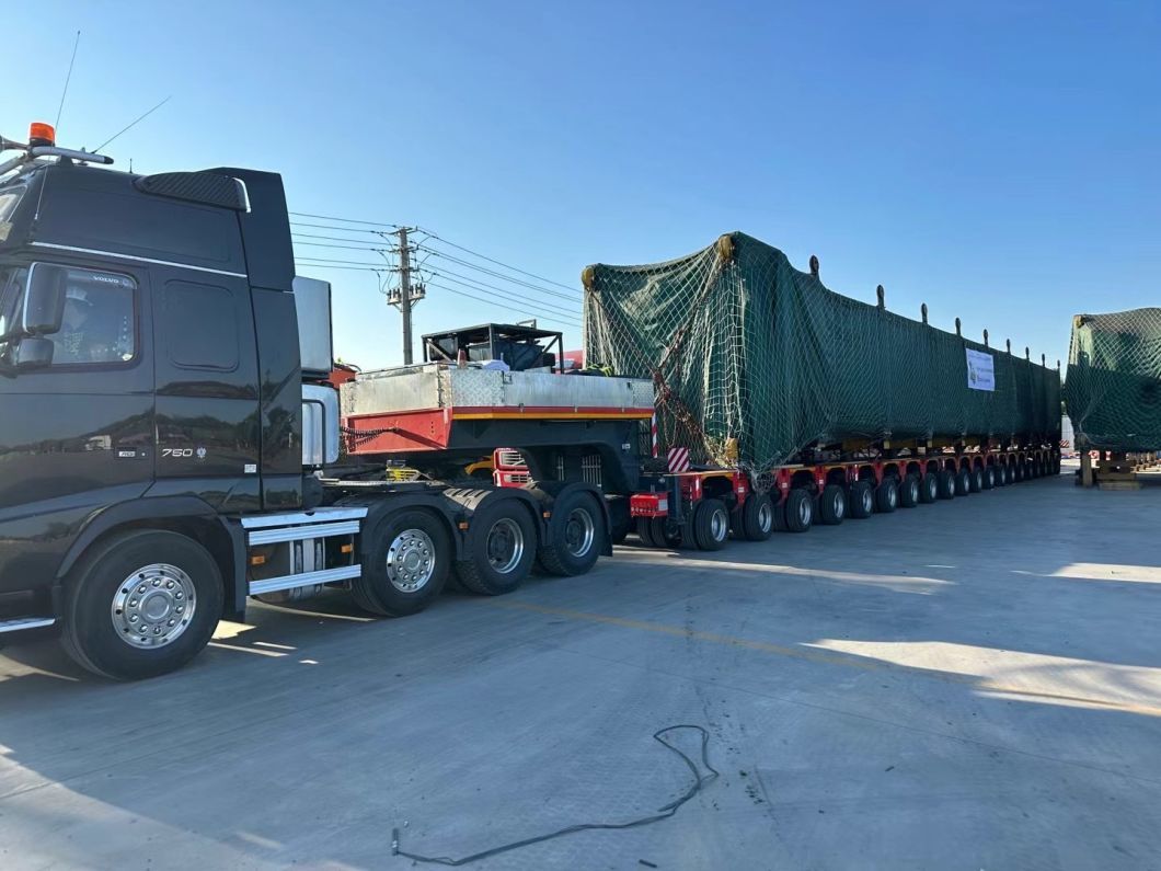 Multi Rotary Axles 100-300 Ton Machines Loading Hydraulic Modular Trailer