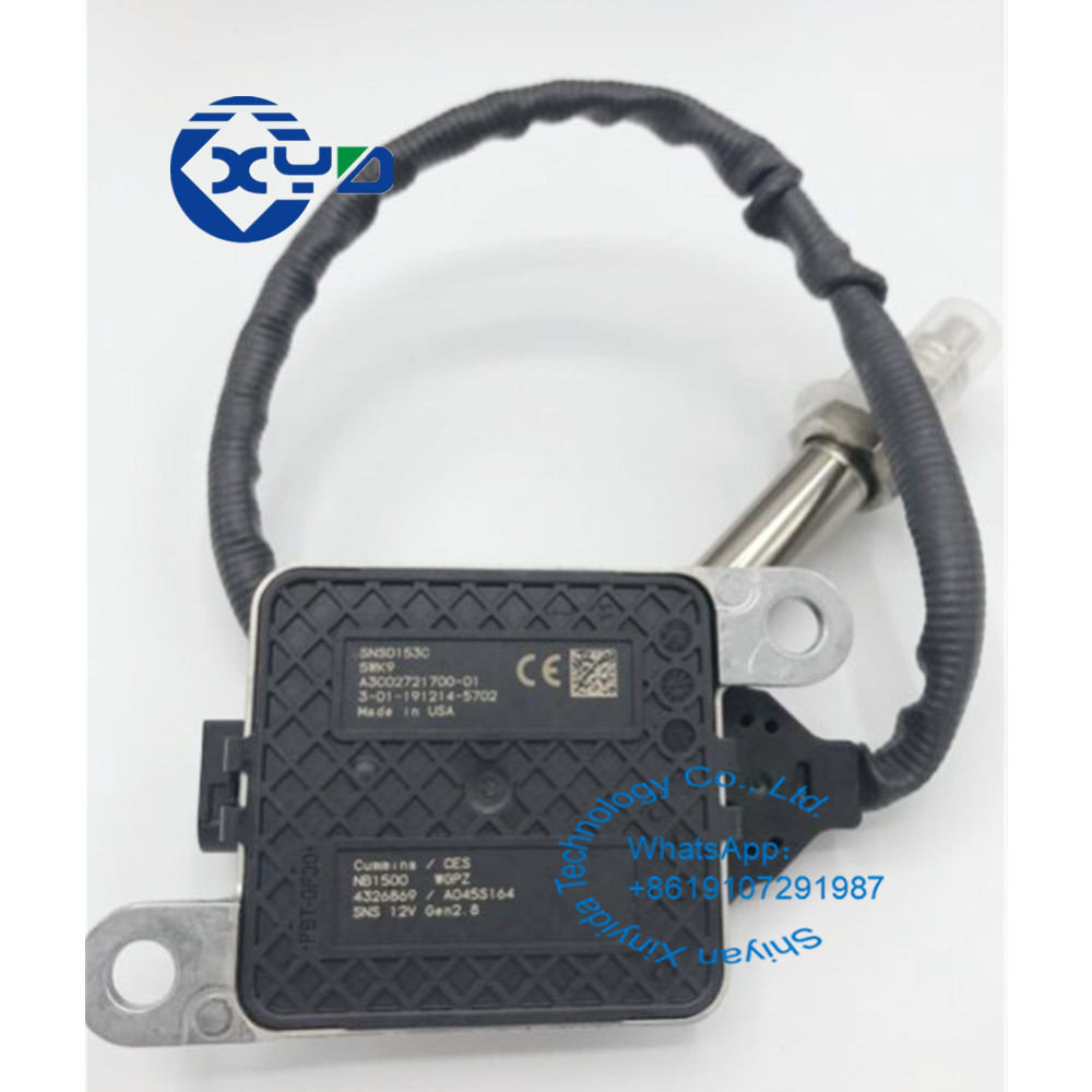 4326869 5WK96753B Nitrogen Oxygen Sensor For Cummins Square Four Pin Black Plug