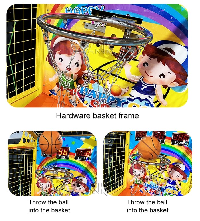 100W Coin Operated Street Basketball Shooting Game Machine For Children