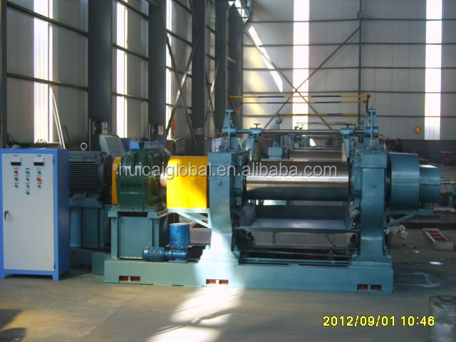 XK-400 Raw Rubber Mixing Mill Rubber Two Roll Mill Open Mixer with 55kW Electric Motor