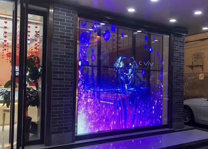 Advertising Transparent Led Screen Display 256 level Brightness 1920HZ