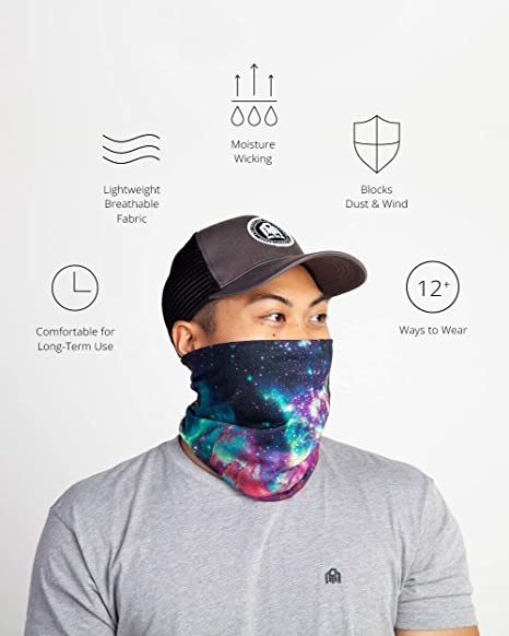 Half Face Breathable Protective Reusable Rave Face Bandana