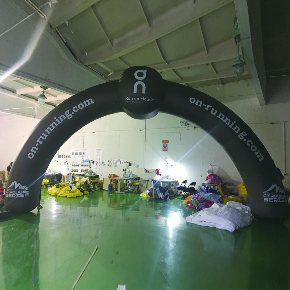 Promotion UV Printing Logo Printed Oxford Custom Inflatable Arch Giant Inflatable Arches with LED light