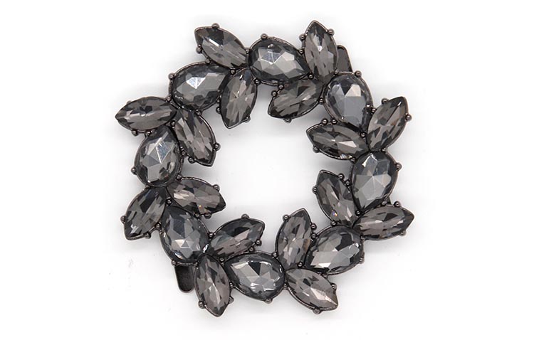 Wenzhou Kml Flower shape crystal fashion decoration metal shoe buckle accessories