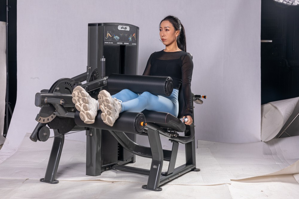 Commercial Gym Strength Training 2 Functions Pin Loaded Seated Leg Curl Machine