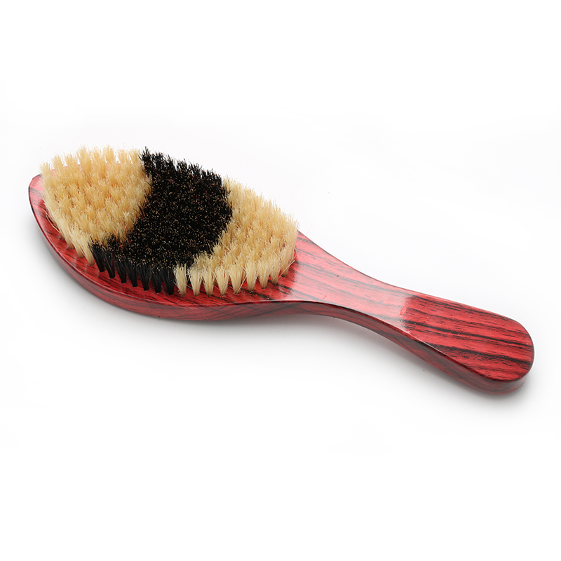 Laser Long Handle Pure Boar Bristle 360 Wave Hair Brush With Customized Pattern