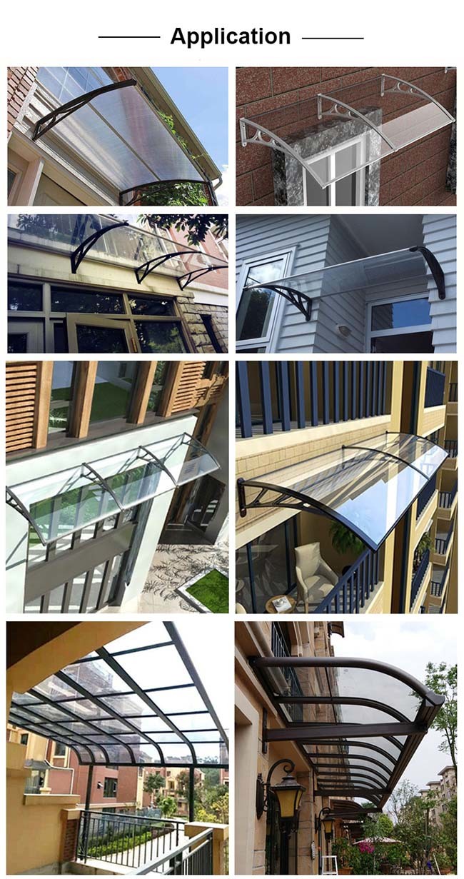 CE Transparent Polycarbonate Patio Awning