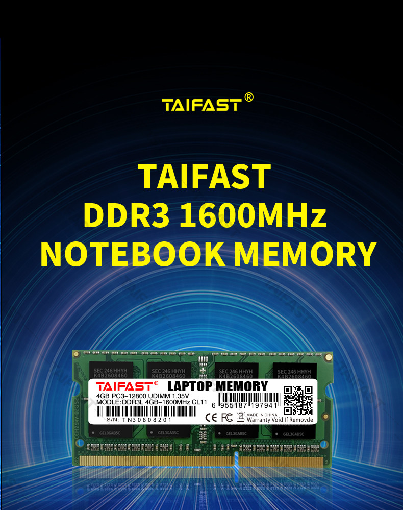Taifast 16GB DDR3 Memory Ram 1600mhz 240pin So Dimm For Laptop Notebook