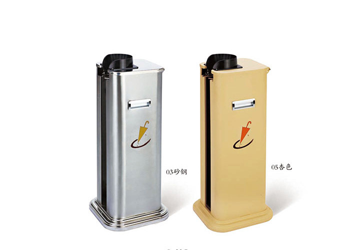 Silver / Gold Automatic Umbrella Bag Dispenser and Hotel Room Umbrella Stand With Lock Holds Up to 18-36 Umbrellas