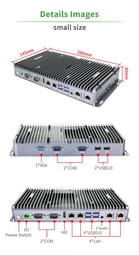 IBOX-3046 Fanless Industrial Mini PC Details Images