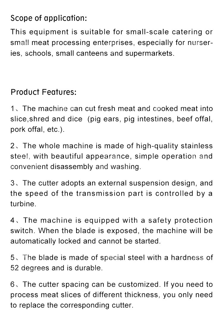 0.55kw Vertical Stainless Steel Meat Processing Machine Fresh Pork Dicer