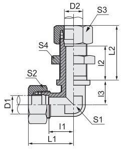Reusable 90 Elbow Bulkhead Fittings Adapter Combination Joint Fittings
