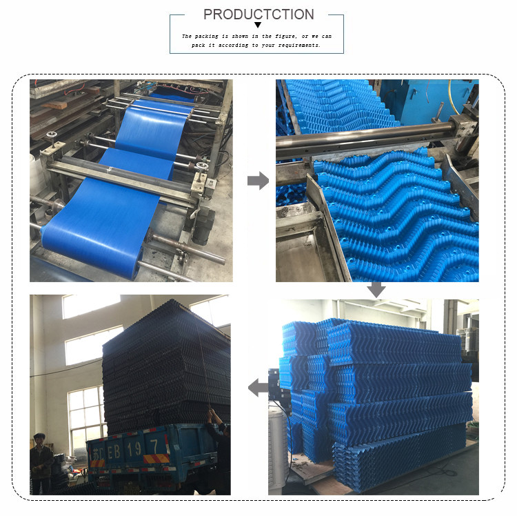 500mm S Wave Counter Flow Cooling Tower Fill Material Cooling Tower Fill Pack To Cool Water
