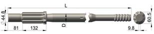High Precision Drill Shank Adapter Length 766mm Diameter 45mm For Bolting / Drifting