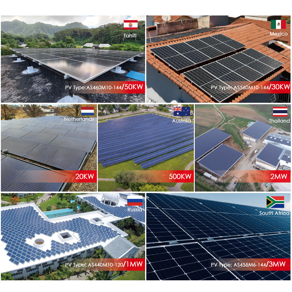 Amosolar 210mm Monocrystalline PV Module 2384*1303*35mm 210*210mm for Solar Solutions