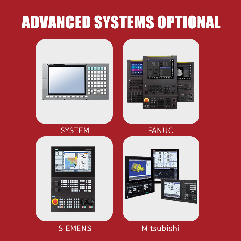 Metal Industrial Double Spindle Cnc Turning Machine FANUC Control System