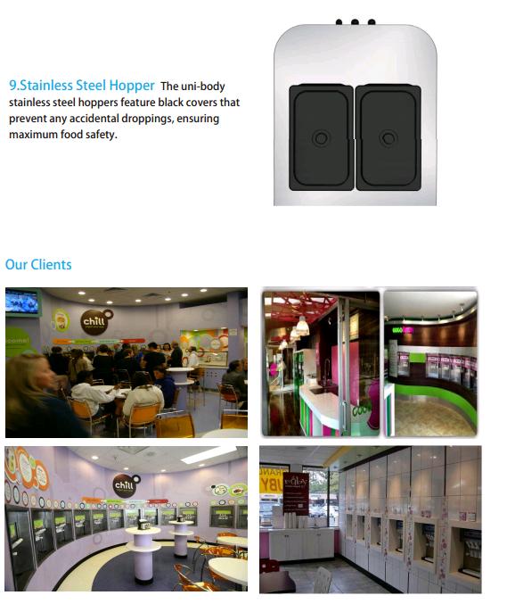 Touch Pad.Remote control Ice Cream Machine Frozen Yogurt machine adopted by Yogurberry.