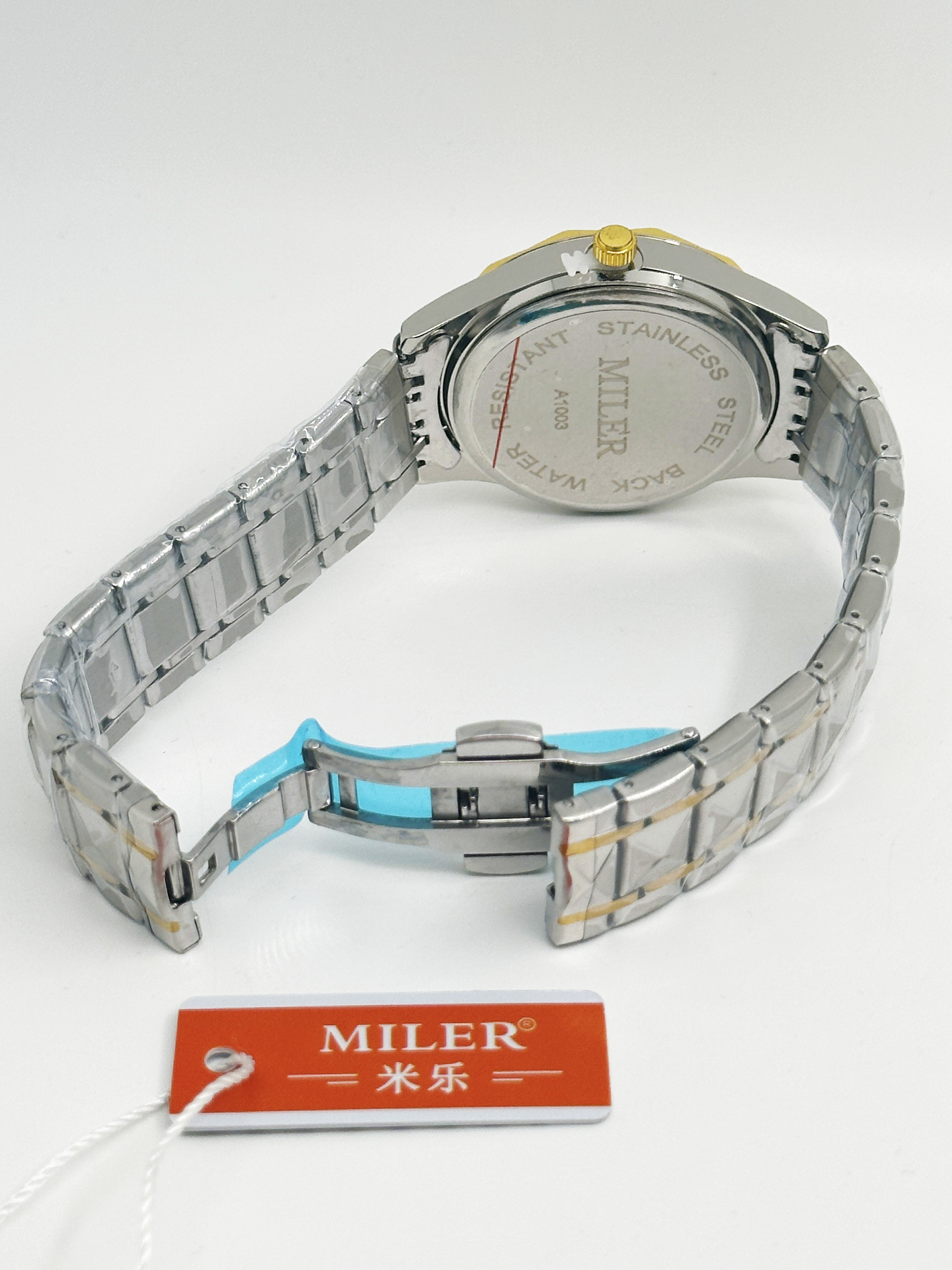 Miler Luxury Men Quartz Watch Waterproof Date Week Luminous Wristwatch Stainless Steel Men's Watches