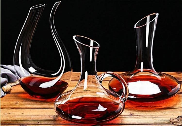 1.6 L Crystal Glass Red Wine Decanter Unique U Shape Wine Carafe Decanter