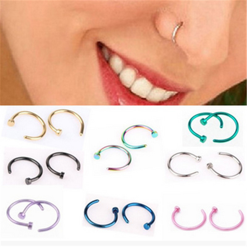 Fake Septum Medical Titanium Nose Ring Silver Gold Body Clip Hoop For Women Septum Piercing Clip Jewelry Gift