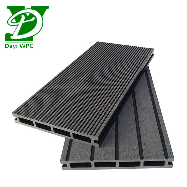 Modern Waterproof Hollow WPC Composite Decking Above 18mm Thickness