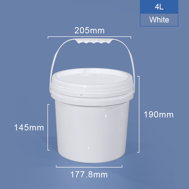 liquid fertilizer PP Round Plastic Bucket With Lid Handle Printing with Heat Transfer