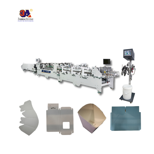 Automatic Continuous Paper Feeding Fold Box Glue Carton Folder Gluer Machine Arrivals