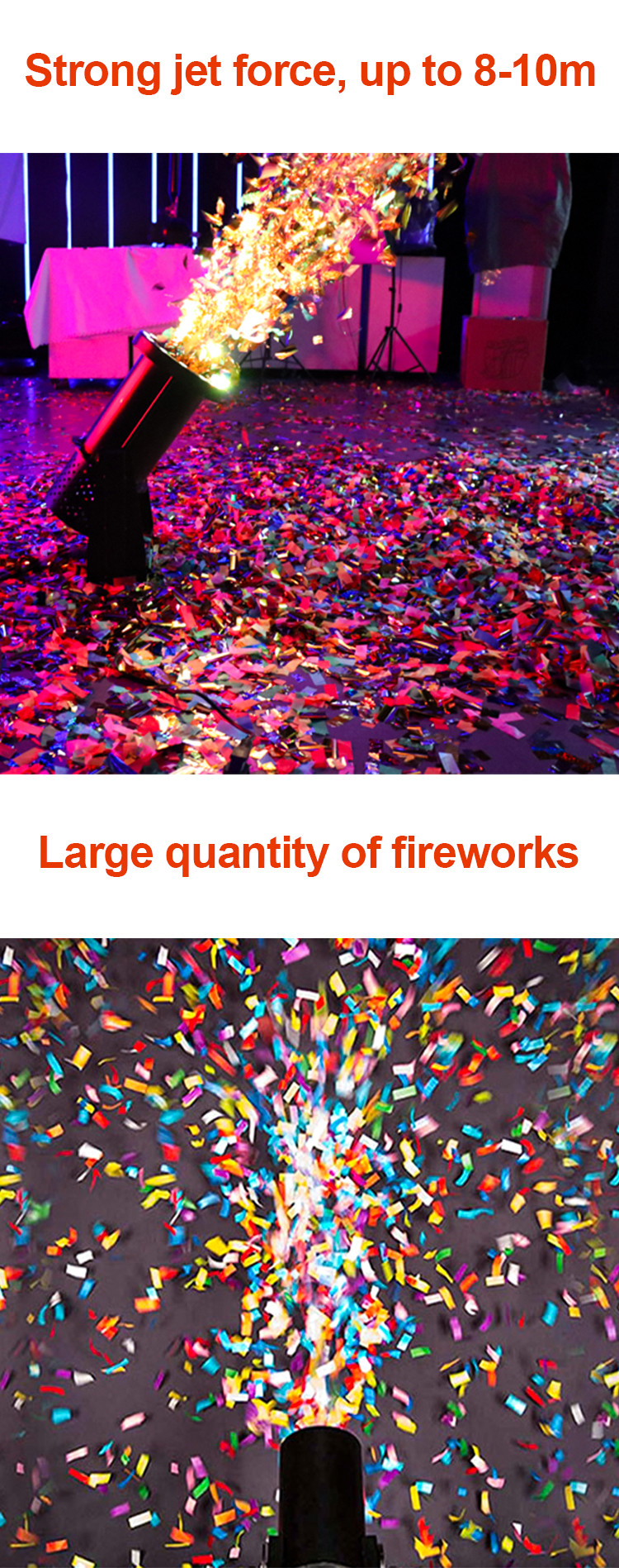 Small Confetti Paper Machine DMX512 Manual Confetti Blower Machine Rainbow Effect