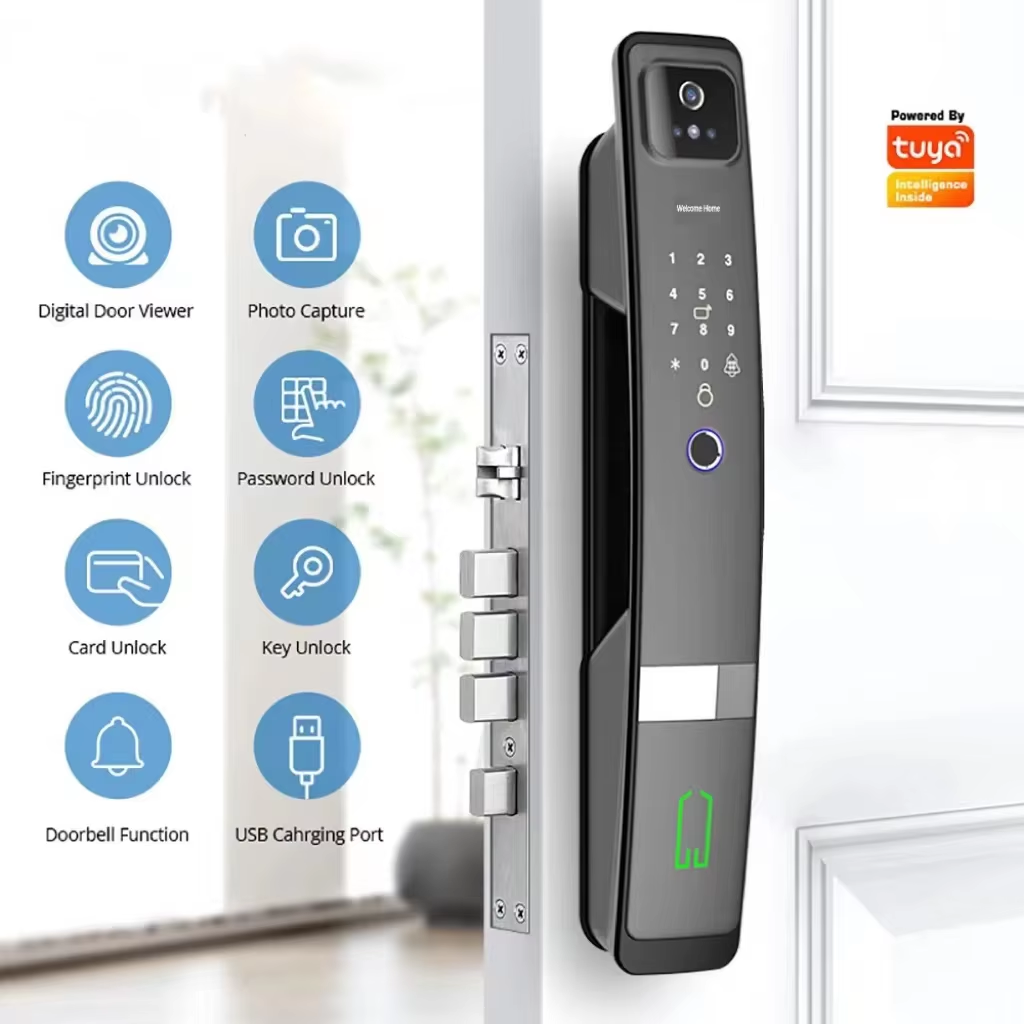 S924Max Smart Home Wifi Lock with Fingerprint Card Code Key Multi-unlock Way for Home