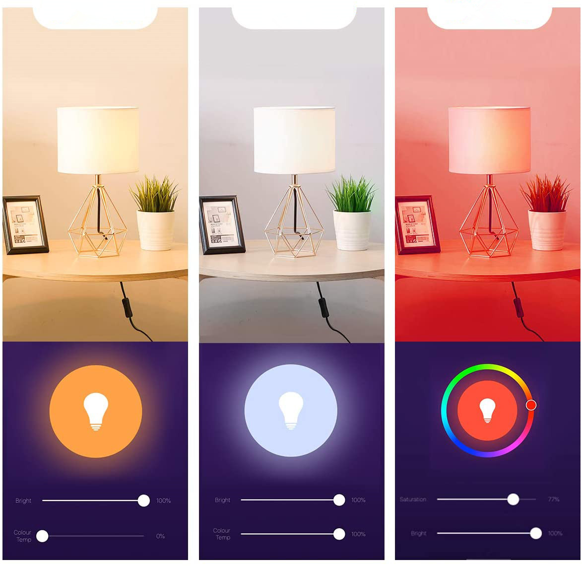 AC100V Tuya Smart WiFi LED Light Candle Smart Wifi Bulb 300 Luminous