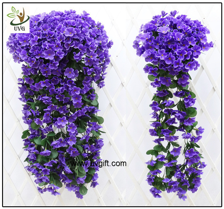 UVG artificial flowers wholesale hanging silk violet wreath for wedding flower arrangements WIS017