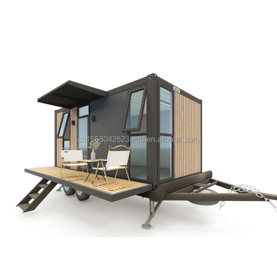 20ft or 40ft Fully Equipped Container House on Wheels with Modern Design and Sandwich Panel Material