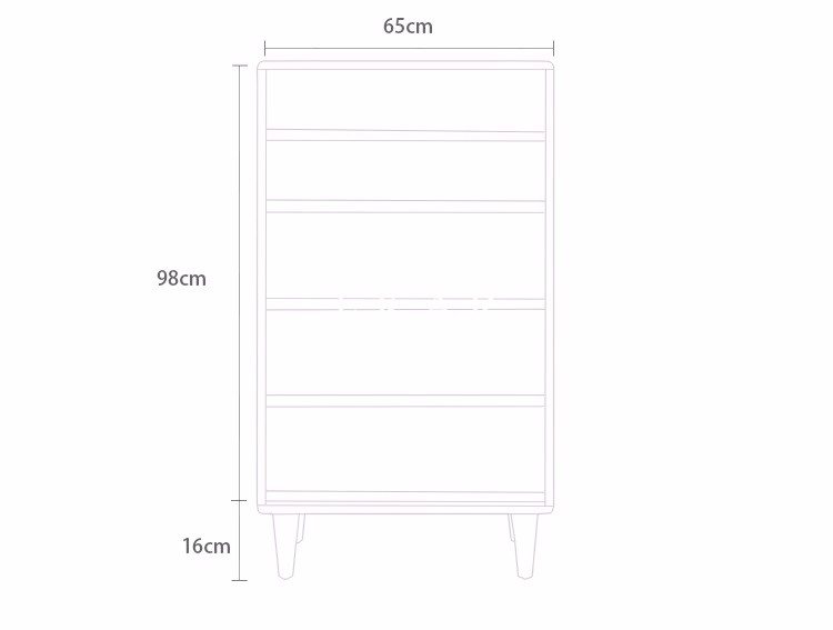 Chest Cabinet Solid Wood 5 Drawers Corner Table Europe Modern Style FL-B005-D