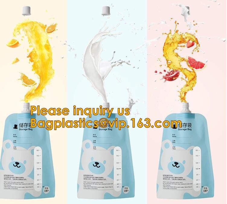 stand up reclosable drinking pouches cold drink Zip lockk bag with straw,Beveragereusable Kids Snack Zip Lock Juice Drink