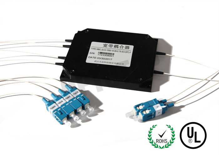 Single Mode Dual Window Coupler 1310 / 1550nm Mini Sizes ABS wideband
