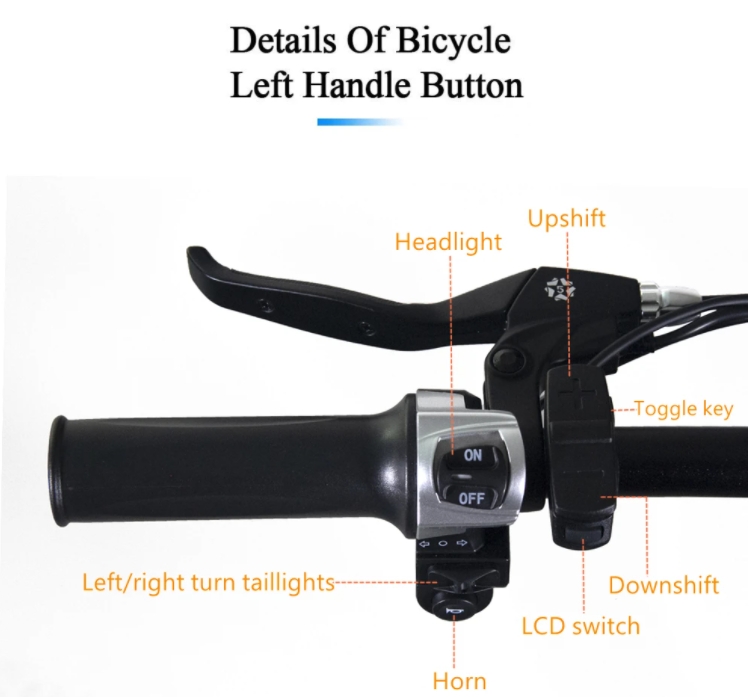 Adult Electric City Bike 30 - 50Km/h 48V 500W Motor 17Ah Lithium Battery Ebike