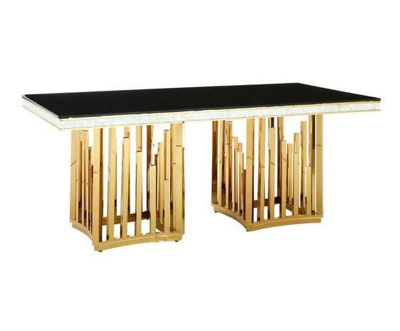 Nordic Marble Top Wedding Banquet Tables Modern Rectangular Dining Tables With