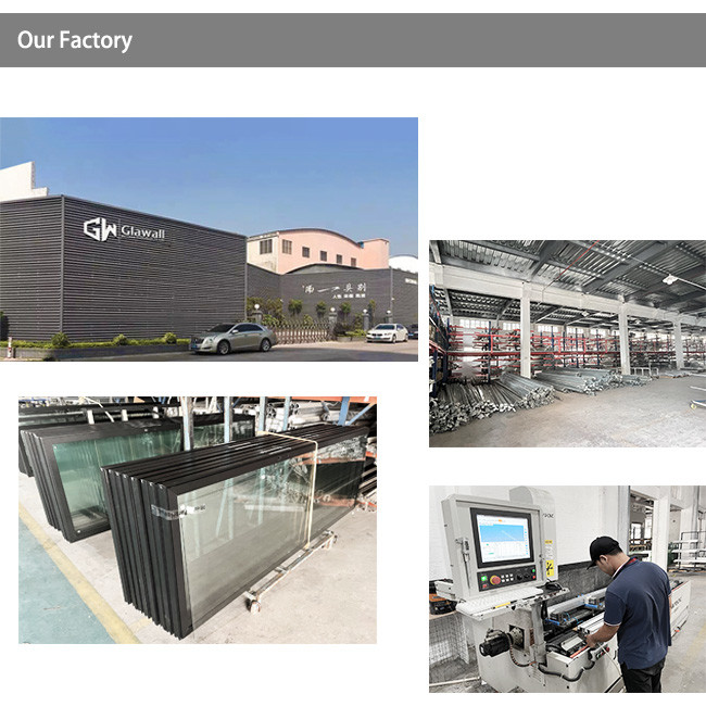 Double Layer Glazed Glass Partition Wall System Sound Proof Easy Installation