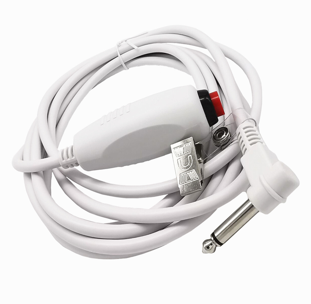 Custom 6.35 Single Button Switch Line Emergency Call Button Nurse Call Cable with Clip for Nurse Station Nurse Call System
