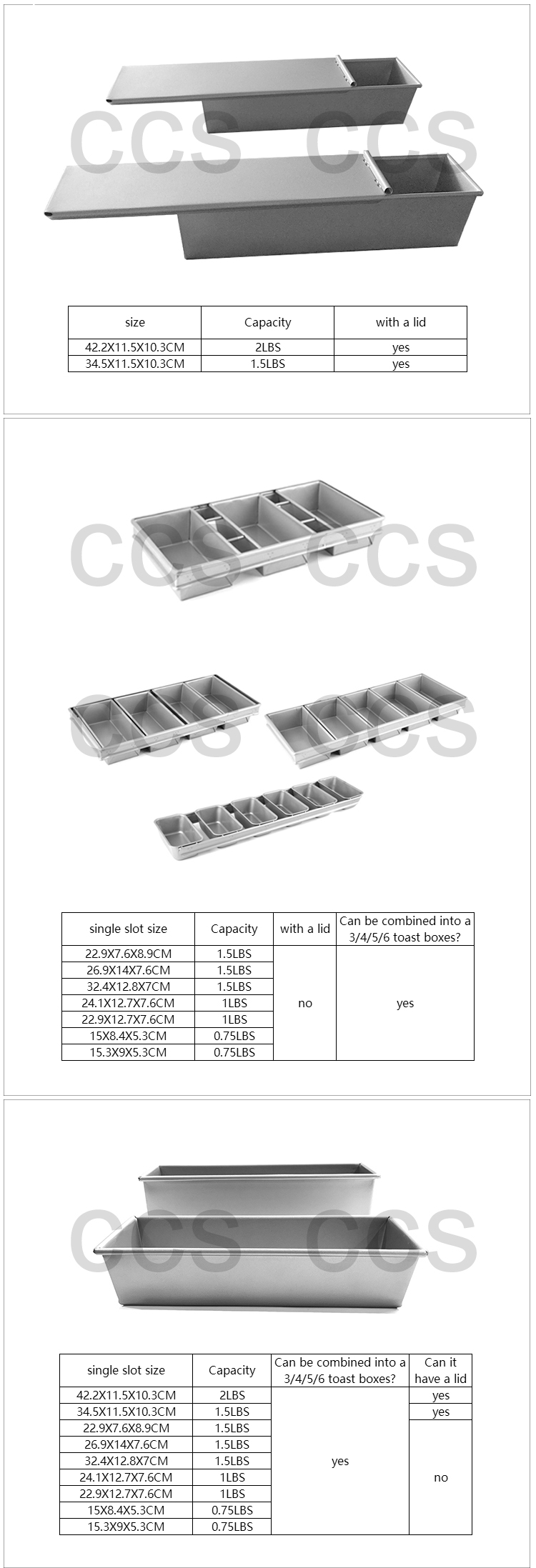 15X8.4X5.3CM non-stick Single Alumminum steel baking loaf pan baking tray toast box bread molding bread baking