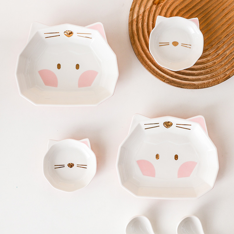 Nordic Cartoon Ceramic Tableware Set Bowl Plate For Home Dinner Sustainable