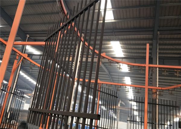PVC Coated Ornamental Spear Top Security Steel Tubular Fence in Garden, Home,