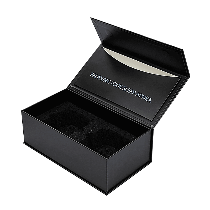 Stamping Printing Handling Book Shaped Magnetic Box with Foam and 1200gsm Cardboard