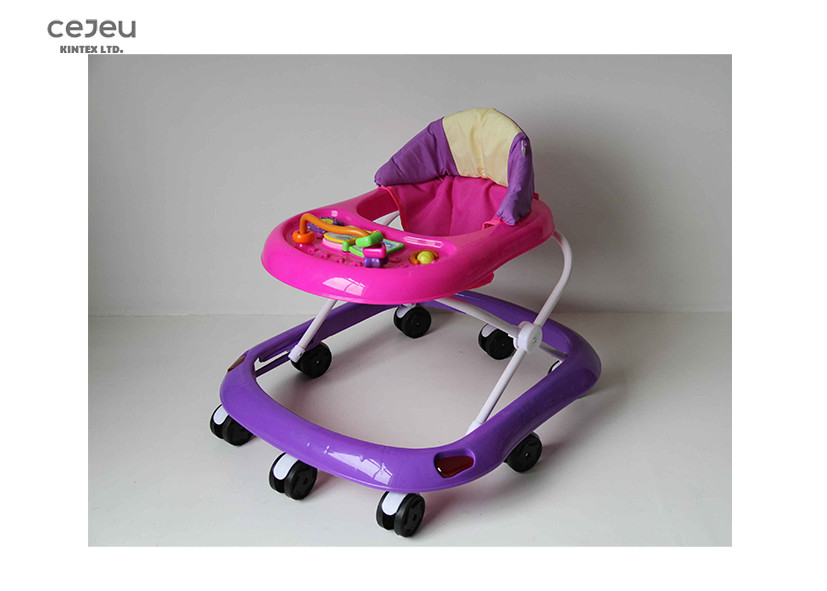 8 Wheels Baby Foldable Walker 13KG With Book Toys 2 Stoppers