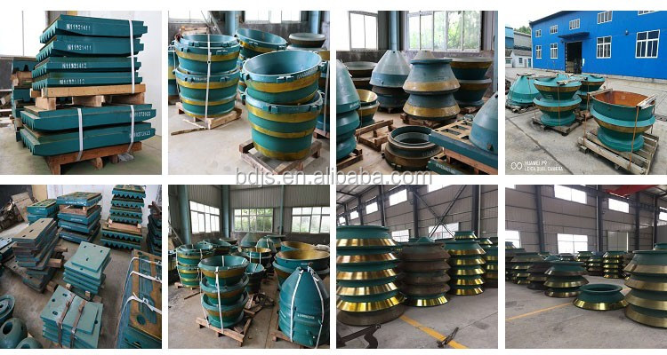 Design Mn18Cr2 Concave and Mantle for HP100 HP200 HP300 Stone Cone Crusher Spare Parts