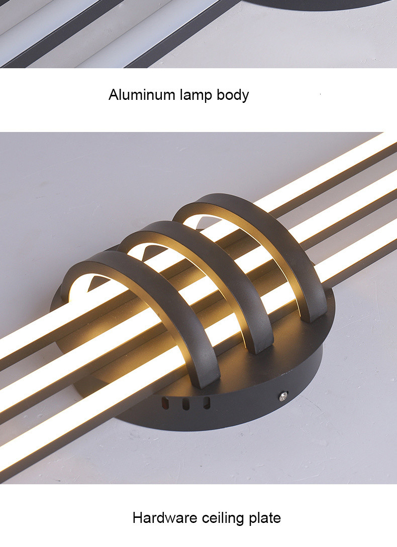 Modern Led Ceiling lights for bedroom corridor foyer living room Black long chandelier(WH-MA-195)