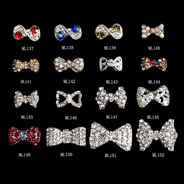 Hot NEW Wholesale Alloy Jewelry 3D Nail Art Jewelry Nail rhinestones Sticker Supplier Number ML137-152