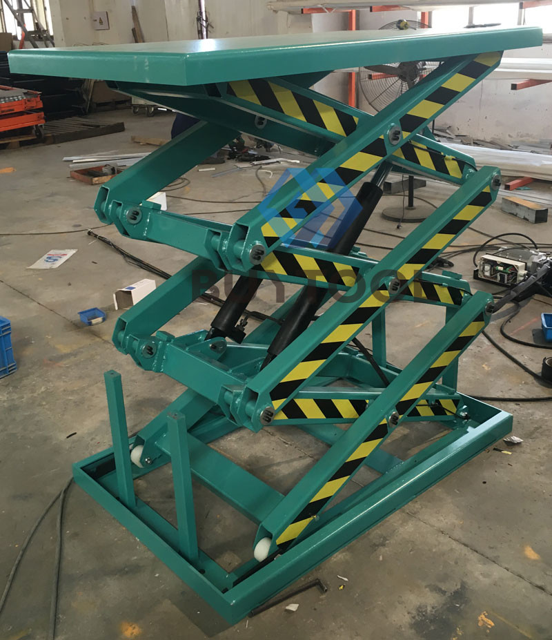 Triple Scissors Heavy Duty Hydraulic Lift Table 2 Ton 500 Lbs Height 3000mm