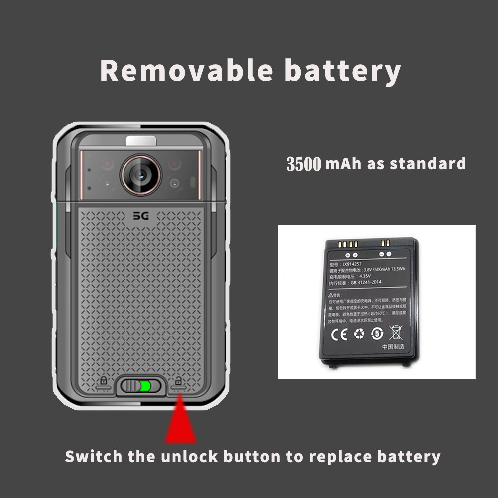 5G WiFi Connected Police Body Cameras With 32GB Memory And CMSV6 Management Software